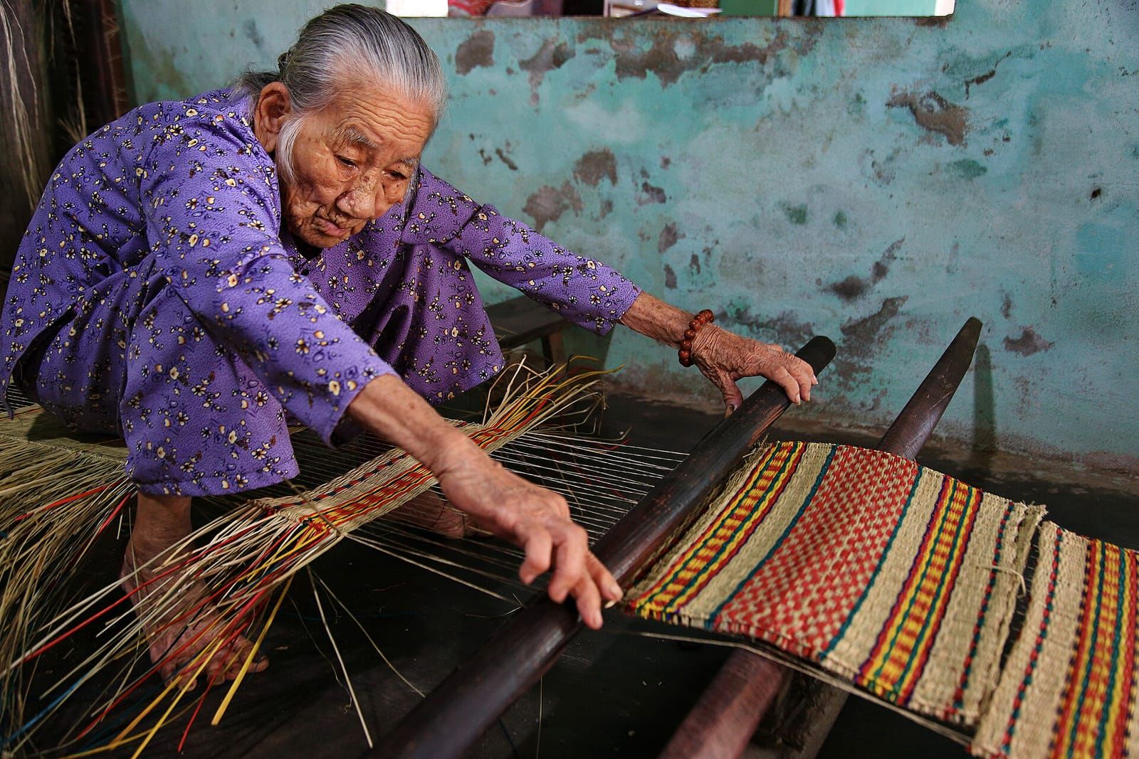 Thảm cói tròn trải sàn